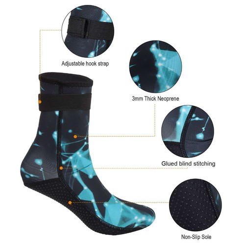 3MM Neopren Schwimmen Tauchen Socken Tauchen Schnorchelstiefel warm kältefest Schwimmschuhe - Bild 7 von 15