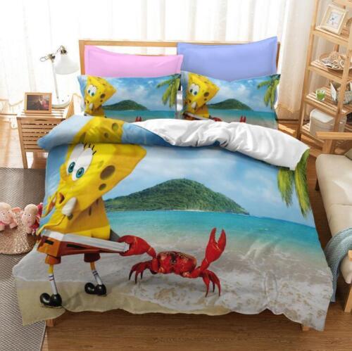 2tlg.3tlg.Zeichentrickfilme Bettbezug SpongebobSchwammkopf Bettwäsche Set135x200 - Bild 11 von 16