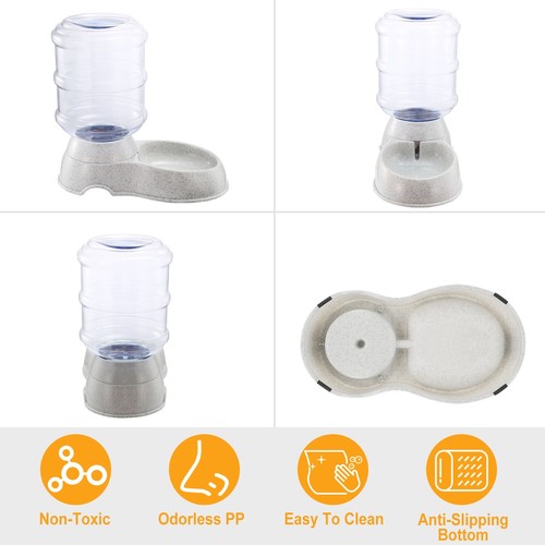 Self Dispensing Pet Dog Cat Food Feeder Waterer Dispenser Gravity Auto Dish Bowl - Picture 6 of 28