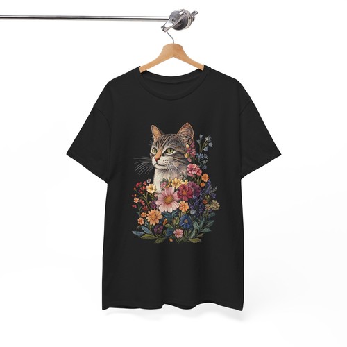 Cool Cat Print T-Shirt for Women & Men – Funny Adorable Graphic Tee - Bild 10 von 13
