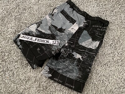 SACAI WORLD MAP TECH SHORTS JP 2 S M 30 32 BLACK SS20 BLACK RRP 