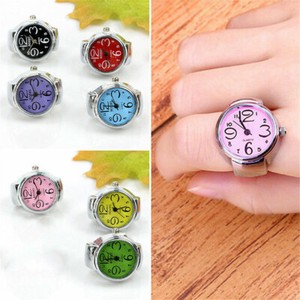 Creative-Fashion-Steel-Tone-Round-Elastic-Quartz-Finger-Ring-Watch-Jewelry-Gifts