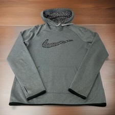 Nike Therma-Fit Men  s S Small Gray Gravel Pattern Pocket Sweatshirt Hoodie