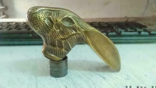 Hecho a mano Diseñador Manija de Cabeza de Conejo de Madera Caminar Palo De Colección - Imagen 3 de 4