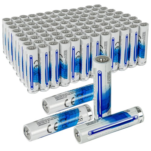Paquete de 100 pilas alcalinas AAA de larga duración WHITECRANE 1,5 V frescas duraderas - Imagen 3 de 6