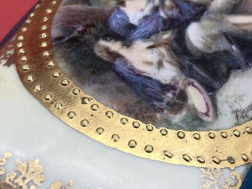 Vintage Porcelain Trinket Box ST. Kilian Germany F. Boucher Painting - Picture 7 of 9
