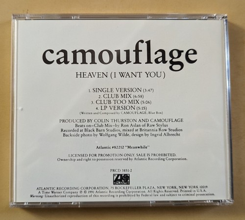 Camouflage- Heaven(I Want You)- PROMO CDS- 4TRK MAXI-SINGLE! CLASSIC SYNTH-POP! - Bild 2 von 3