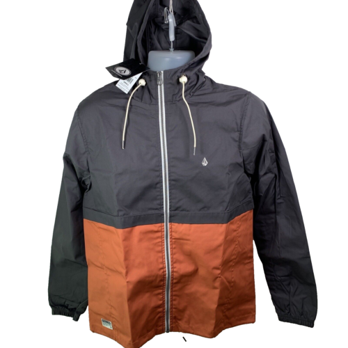 Volcom Howard Hooded Jacket Size Small, Burnt Orange, RRP £95