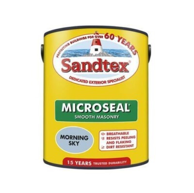 Sandtex Mauerwerksfarbe 5L ultra glatte Qualität wasserfest Morgenhimmel