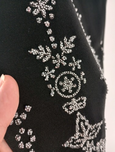 French Atmosphere Women's Large Blouse Embellished With Beads 054 - Picture 4 of 5