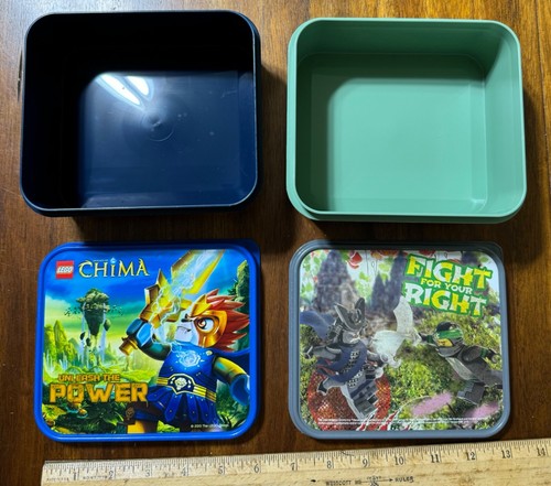 Lot 2 plastic lunch box food storage LEGO Legends of China Ninjago - Picture 3 of 7