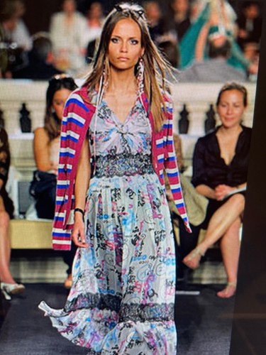 Cárdigan Pristine Celebrity Runway Chanel a Rayas 100% Cachemira 38 40 S M - Imagen 2 de 9