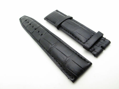 IWC schwarz Kroko Alligator Armband 20mm -18mm passt Falt- & Dornschnallen OEM NEU - Bild 2 von 5
