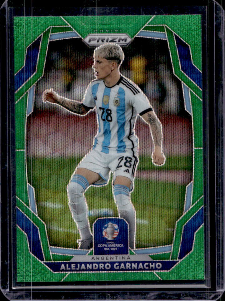 2024 Panini Prizm Copa America Alejandro Garnacho Green Wave #15
