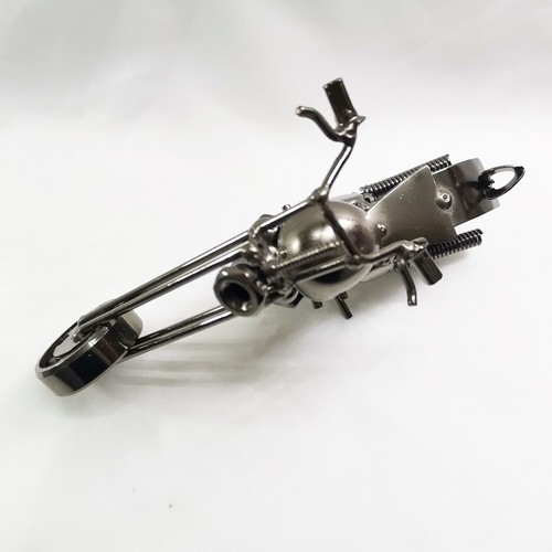 Scrap Metal Sculpture Model Chopper Motorcycle Toy Collection Motorbike Folk Art - Picture 19 of 24