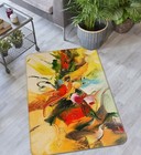 3D Yellow Abstract ZHUA4369 Game Non Slip Rug Mat Photo Carpet Zoe