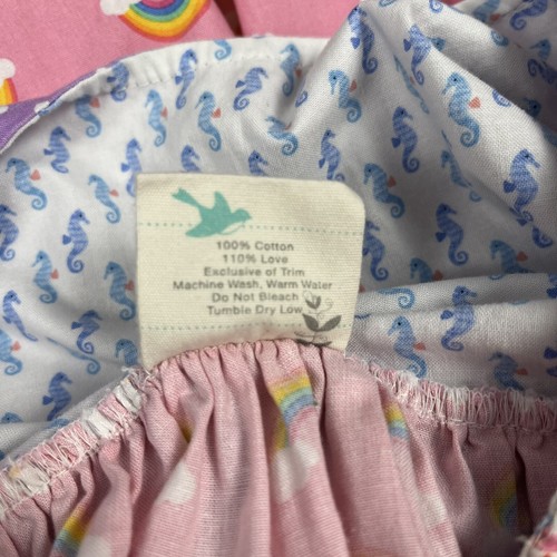 Matilda Jane Platinum Puffer Dress Size 6 Pink Rainbow Dot Lace Sleeveless USA - Picture 7 of 7