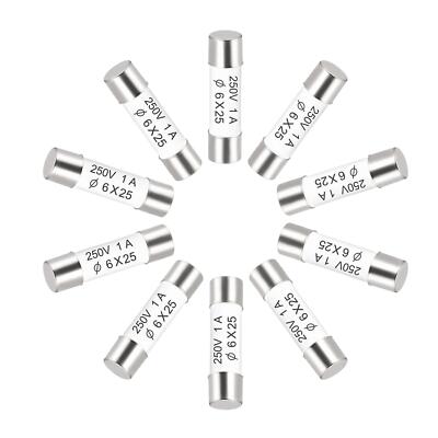 10 Stück Sicherungen Schneller für 1A 250V 6x25mm Verstärker Energiesparlampe