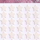 White/Ivory Glitter Star Stickers! - 1/4" to 3 inch