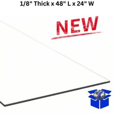 Clear Cast Acrylic Plastic Sheet 1/8" x 24" x 48" Transparent UV-resistant Plexi