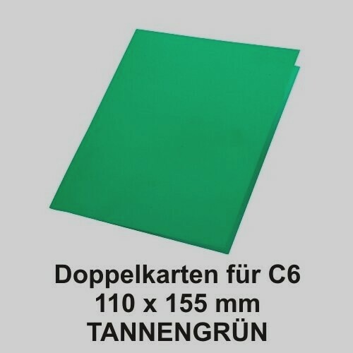 25 Faltkarten Tanne 110x155 Clairefontaine Doppelkarte 210g grün Einladungen - Bild 1 von 2