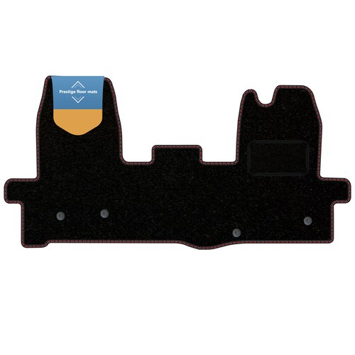 Fits Ford Transit MK8 2016 on Black Carpet with Coloured Stitch Edge - Picture 4 of 35