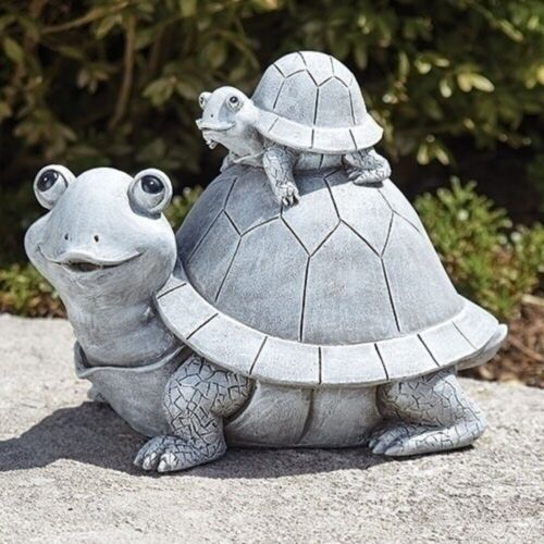 Turtle and Baby Garden Statue 7 Inch - Picture 2 of 6