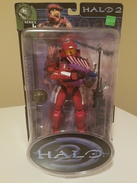 Halo 2 Series 4 Red Spartan Action Figure Joyride With White Stripes for sale online