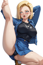 Android 18 Dragon Ball Z Waifu Weatherproof Anime Sticker 6" Car Decal