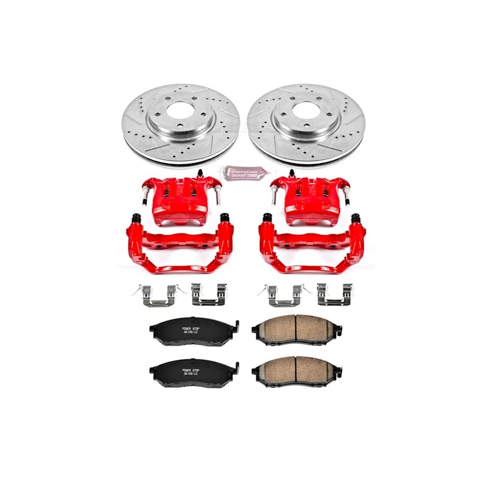 KC152 Powerstop 2-Wheel Set Brake Kit With Calipers Front for INFINITI Q45 M45 - Изображение 4 из 4