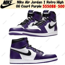 Nike Air Jordan 1 Retro High OG Court Purple 555088-500 Men's Size