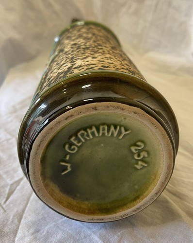 RARE WEST GERMANY 254 WHISKY BOTTLE HANDPAINTED POTTERY DECANTER & POURER - Picture 23 of 24