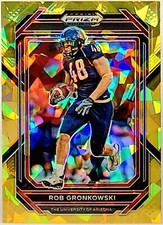 2023 Panini Prizm Draft Picks Gold Ice Exclusive Rob Gronkowski #84