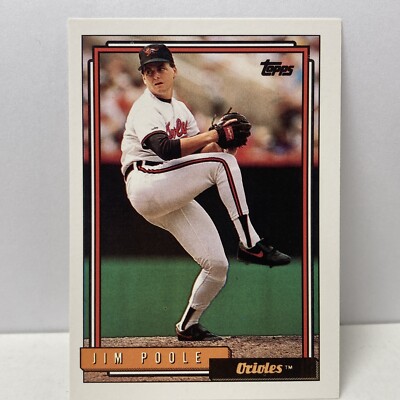 1992 Topps #683 Jim Poole Orioles