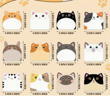 cat notes sticky Christmas Stocking Stuffer SET of 12 NEW Free Shipping