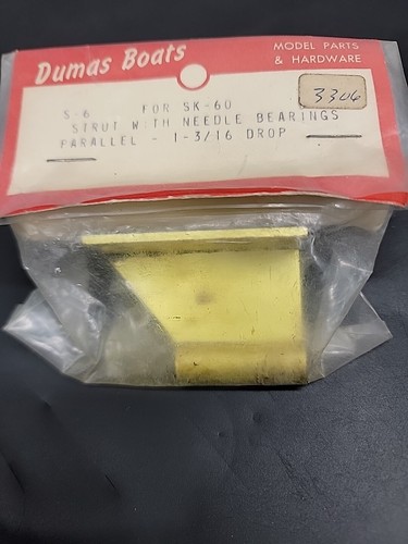 Vintage Dumas Boat # 3306 Strut For SK-60 W/needle Bearings Parallel 1-3/16 drop - Picture 4 of 4