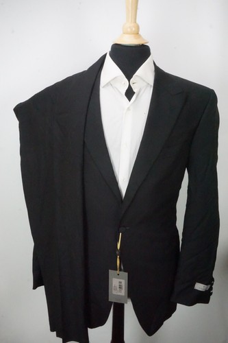 Canali 1934 CURRENT Silver Label One Button Peak Lapel 2 Pc Tuxedo Sz 48L NEW - Picture 3 of 12