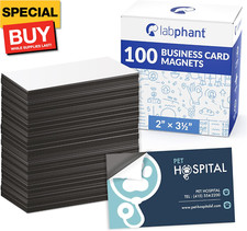 Business Card Magnets Pack of 100 – Customize with Peel and Stick Adhesive Magne