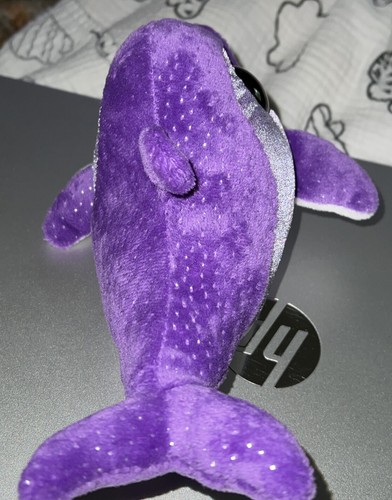 Ty Beanie Boos Flips The Purple Dolphin 6" Plush Animal Missing Swing Tag Used - Picture 7 of 10