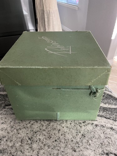 Vintage Robinson's Department Store Square Green Hat Box - Picture 5 of 6