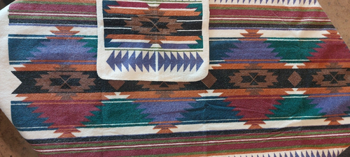 Vintage Springs Bath Fashion Bath & Hand Towel Set 90’s Western Aztec 47”x25” - Picture 3 of 11