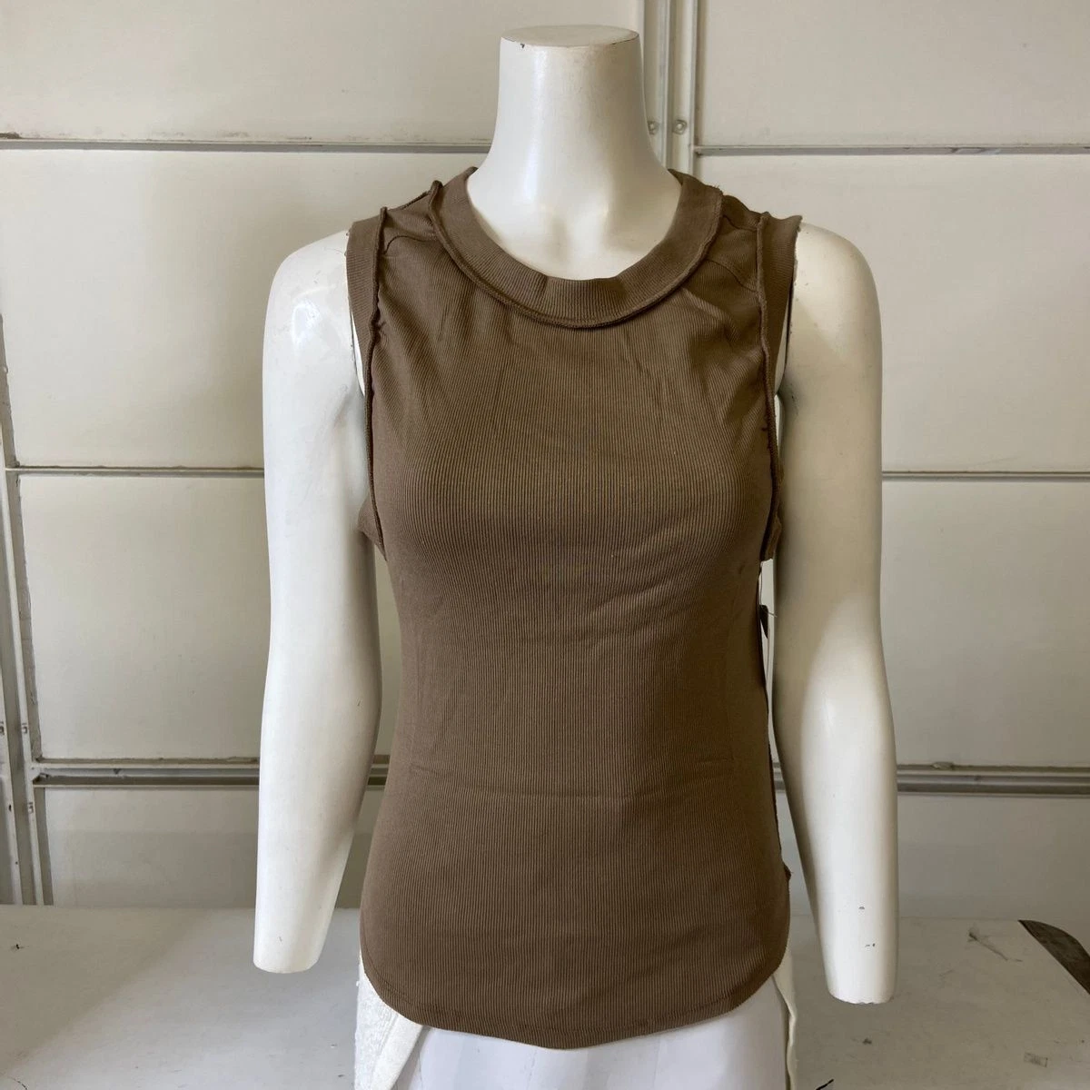 free people brown tank top