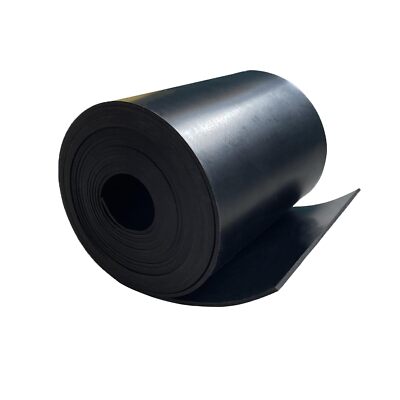 1/16''x4''x10' Solid Rubber Sheet Roll Strip Warehouse Anti-Slip Flooring Black