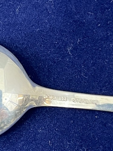 8 Durgin Gorham Fairfax Sterling Silver Demitasse Spoon 4 1/8 inches - Picture 3 of 3