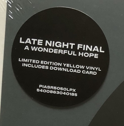 Late Night Final A Wonderful Hope Yellow Vinyl Record New Sealed 5400863040185 - Picture 4 of 6