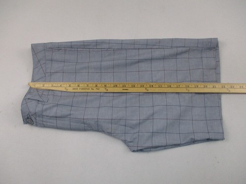 Travis Mathew Shorts Mens 38 Blue Check Casual Chino Stretch Golf Casual - Picture 6 of 7