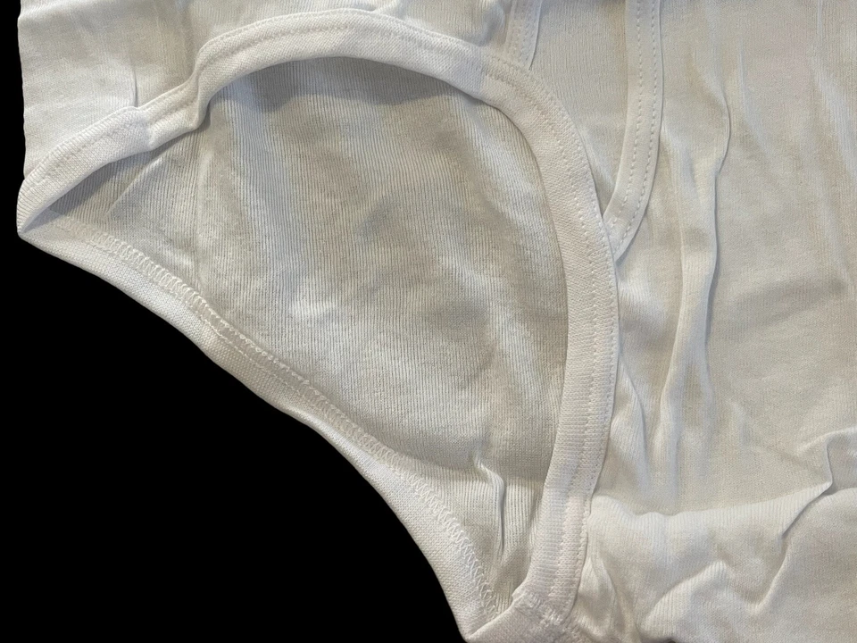 Винтажные белые хлопковые трусы Beverly Hills Polo Club 3XL плотные белые новые из старых запасов трудно найти 90-е - Изображение 4 из 4