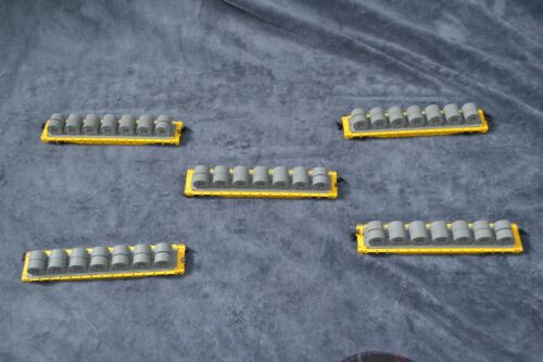 Roundhouse HO SL-SF 60' Flat car with Wire Spools Yellow Assembled VG - Picture 10 of 10