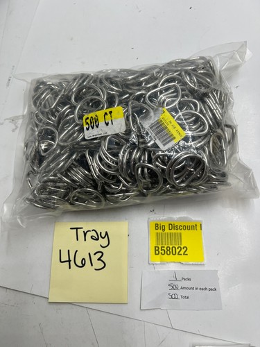 BAG OF 500 Metal D Ring 1" Dee Ring Chrome 4521SS - Picture 7 of 7