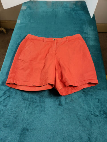 Lauren Ralph Lauren Shorts Womens Red Sz 16W Bermuda Mid Rise Ladies Cotton